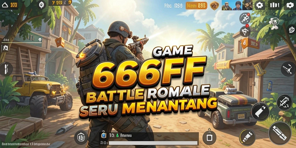 Tampilan menegangkan dari gameplay Battle Royale 666FF.