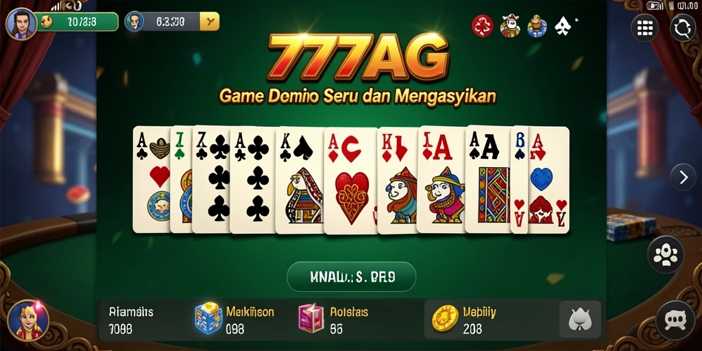 Tampilan gameplay seru dalam game Domino 777AG.