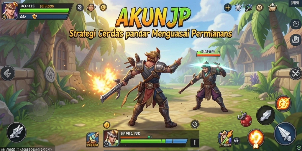 Tampilan gameplay AKUNJP yang menengah dengan strategi mendalam.