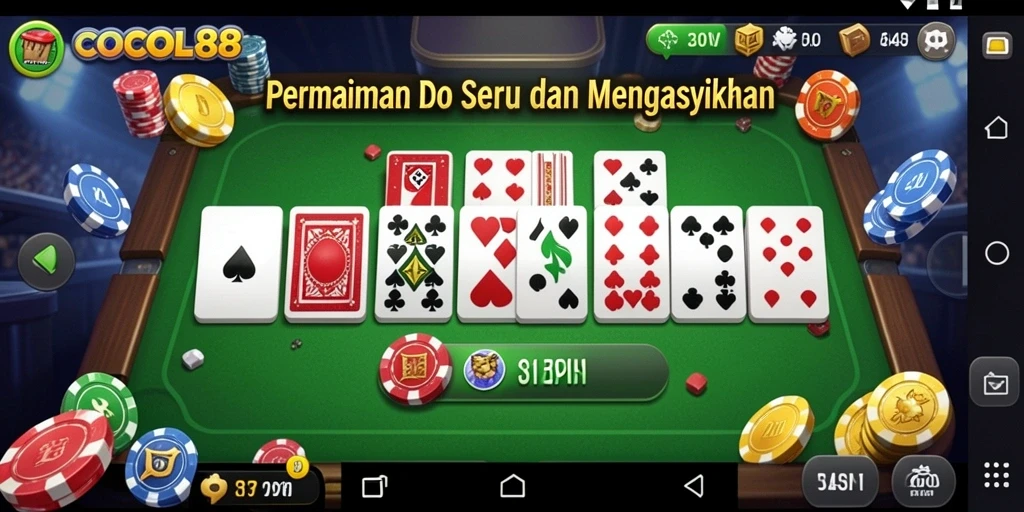 Screenshot COCOL88 menampilkan gameplay domino yang mendebarkan dan seru.