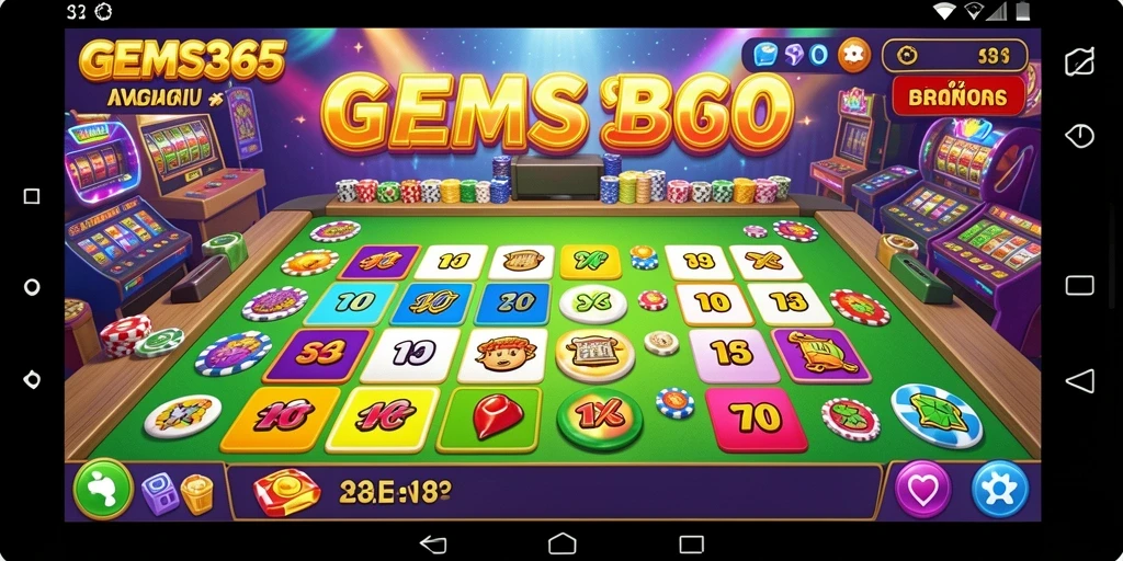 Gameplay GEMS365 yang seru dan interaktif dalam permainan bingo.