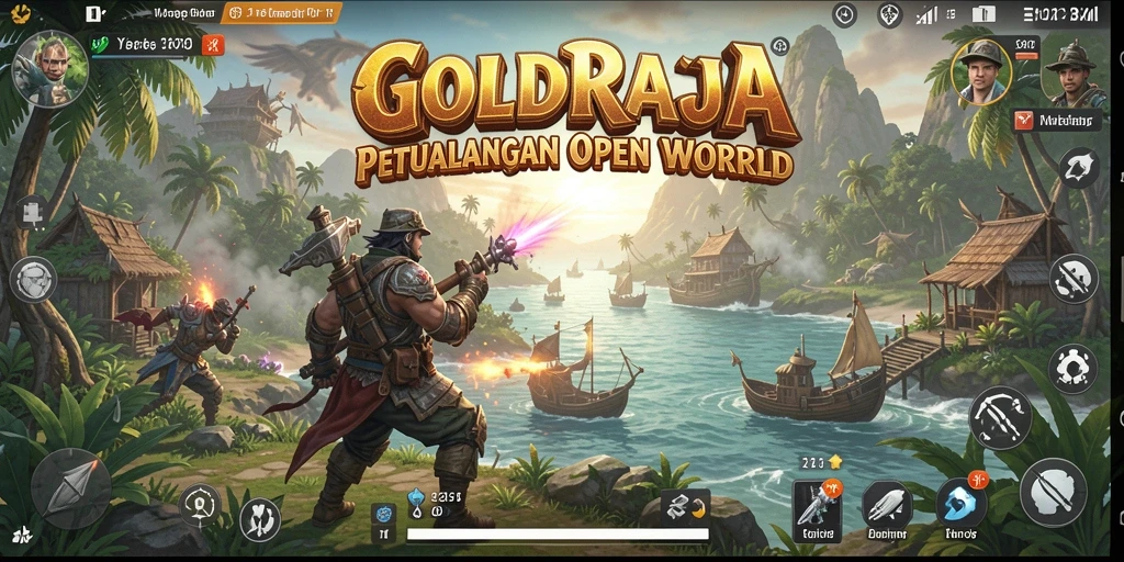 Tampilan menakjubkan dari gameplay Open World di GOLDRAJA.