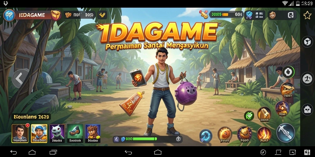 Tampilan gameplay IDAGAME yang mengasyikkan dan penuh warna.