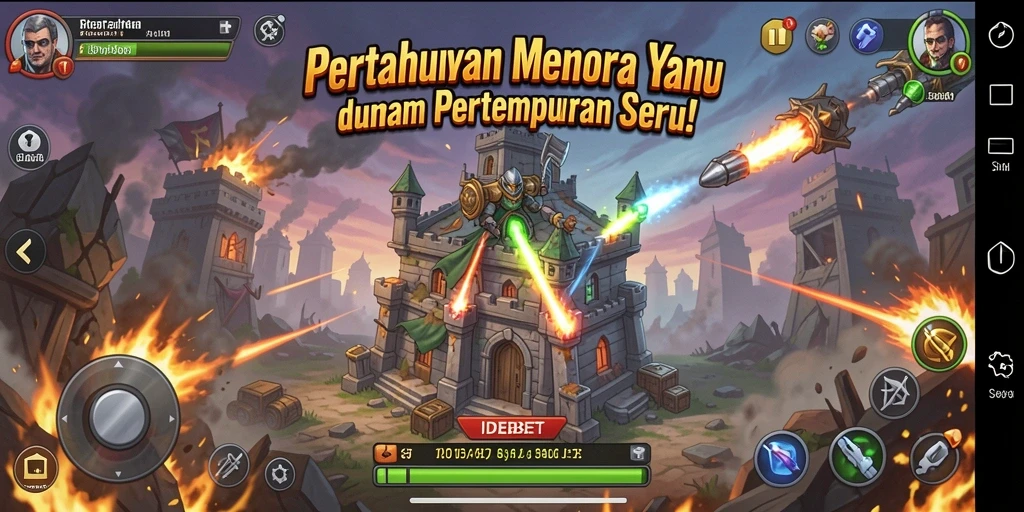 Tampilkan aksi menegangkan dalam gameplay Tower Defense di IDEBET.