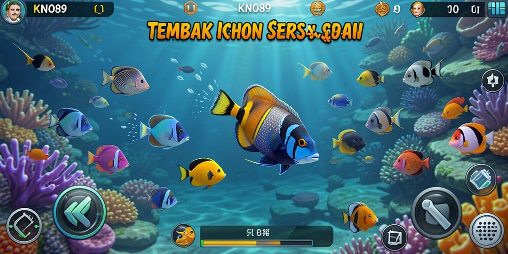 Screenshot gameplay KNO89 yang menampilkan keseruan Tembak Ikan.