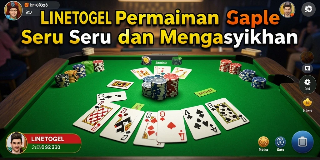 Tampilan gameplay seru LINETOGEL yang penuh strategi Gaple.