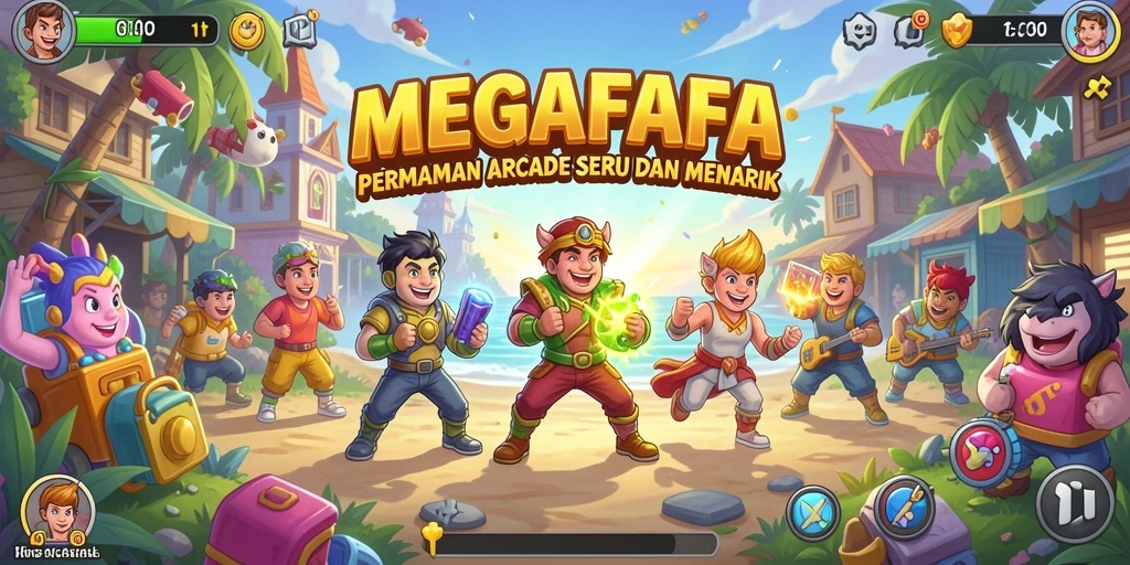 Tampilan seru gameplay MEGAFAFA yang penuh tantangan.