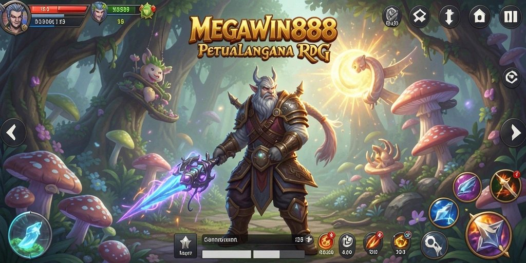 Gameplay seru MEGAWIN888 dalam petualangan RPG.