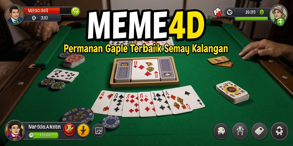 Tampilan gameplay Gaple yang seru di MEME4D