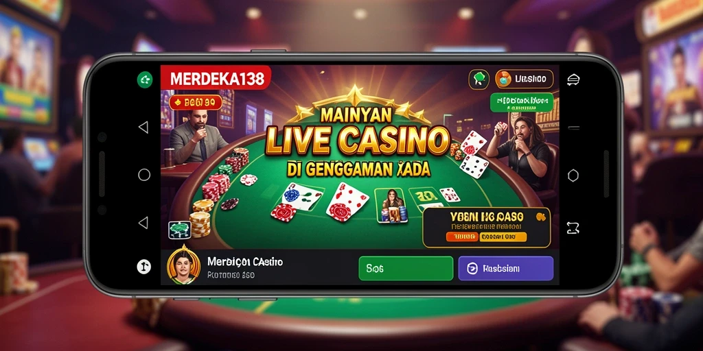 Tampilan gameplay menarik dan interaktif dari MERDEKA138 Live Casino.