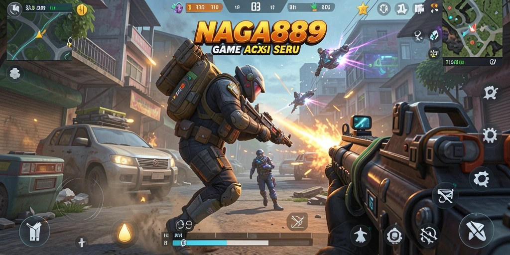 Tangkapan layar NAGA889 menampilkan pertempuran seru dalam gameplay TPS.