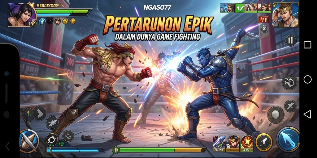 Screenshot gameplay NGASO77 menunjukkan pertarungan yang seru dan aksi yang mendebarkan.