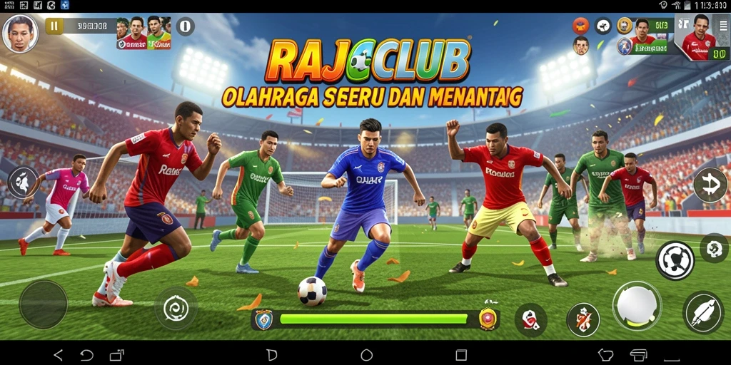 Tangkapan layar RAJACLUB menampilkan gameplay olahraga yang seru dan kompetitif.