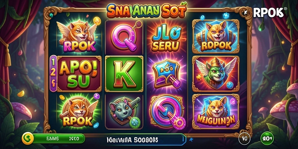 Tampilan gameplay menarik dari RPOK dengan mesin slot yang beragam.