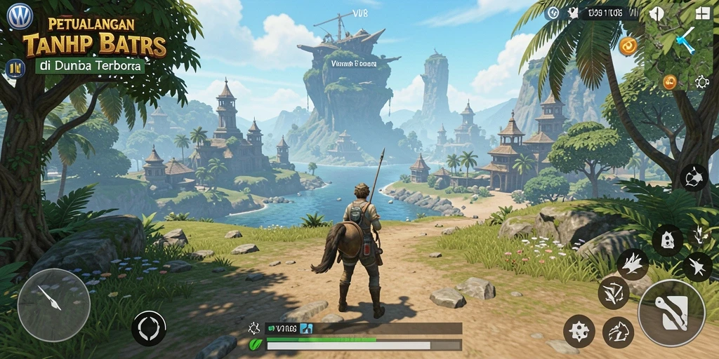 Gameplay VW108 menampilkan kebebasan eksplorasi di dunia terbuka.